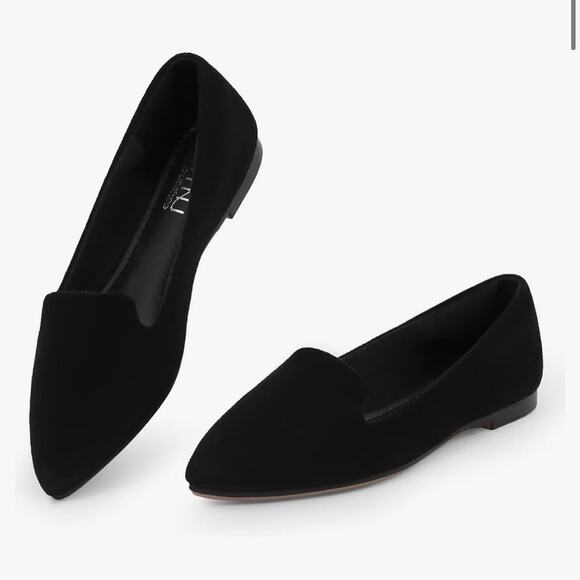 MUSSHOE Flat Shoes‎ Women's Comfortable Slip on Flats Black 8 - Picture 1 of 3